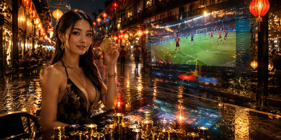 Người dùng tại Hà Nội theo dõi kèo esports dưới ánh đèn lồng về đêm